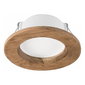 Oprawa sufitowa LED WOODY SPOT LED/5,5W/230V 4000K orzech Ø 10 cm