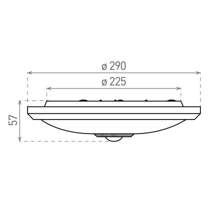 Oprawa sufitowa LED z czujnikiem ruchu i zmierzchu, 16W/230V, Ø 29 cm, biała