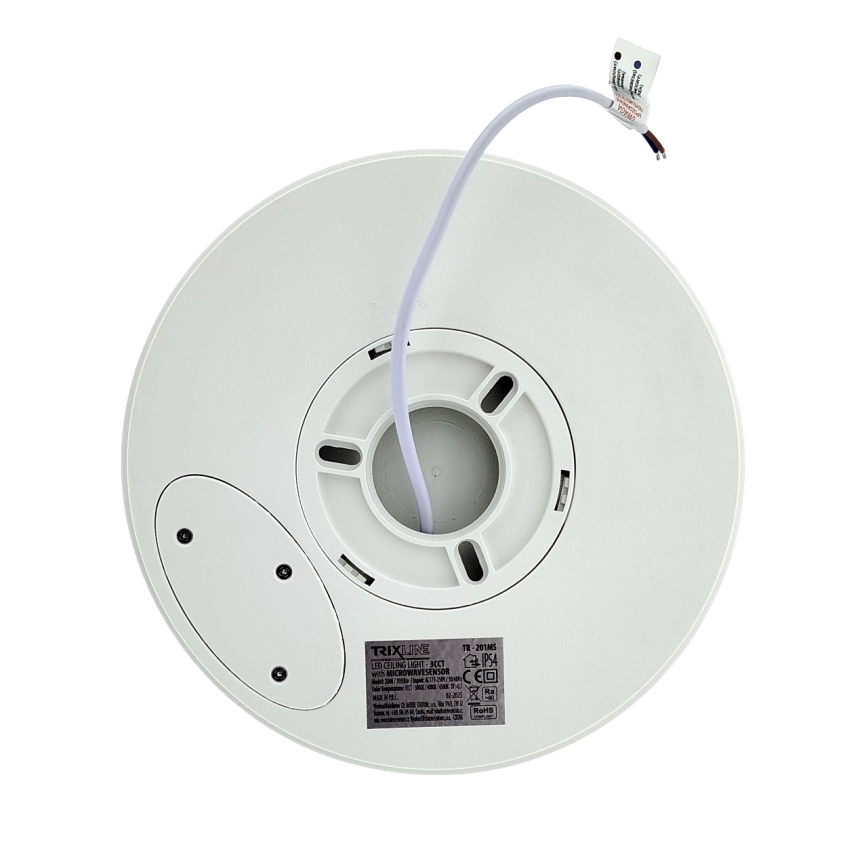 Oprawa sufitowa LED z czujnikiem ruchu LED/20W/230V 3000/4000/6500K Ø 230 cm IP54 szara