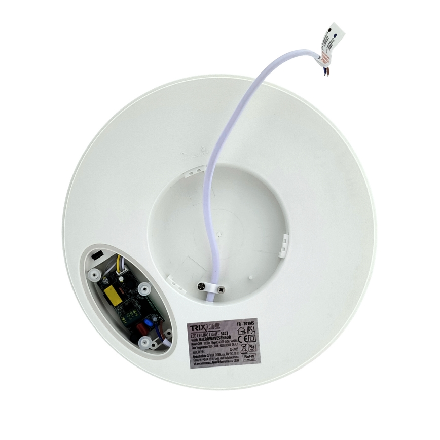Oprawa sufitowa LED z czujnikiem ruchu LED/20W/230V 3000/4000/6500K Ø 230 cm IP54 szara
