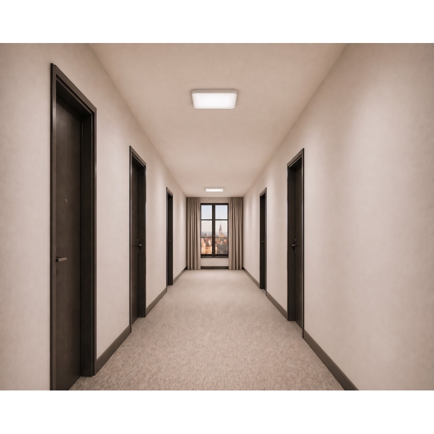 Oprawa sufitowa LED z czujnikiem ruchu i zmierzchu WILTON LED/24W/230V 4000K 33x33 cm biała