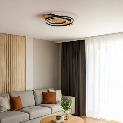 Oprawa sufitowa MELISA LED/28W/230V 30x40 cm sosna