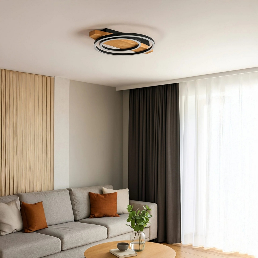 Oprawa sufitowa MELISA LED/28W/230V 30x40 cm sosna