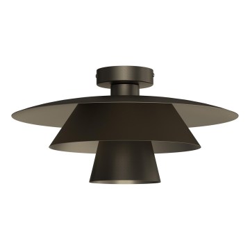 Oprawa sufitowa PLATO 1xE27/15W/230V śr. 32 cm antracyt