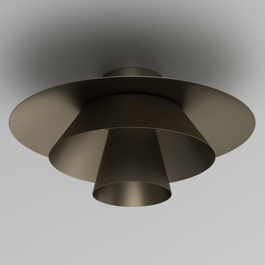 Oprawa sufitowa PLATO 1xE27/15W/230V śr. 32 cm antracyt