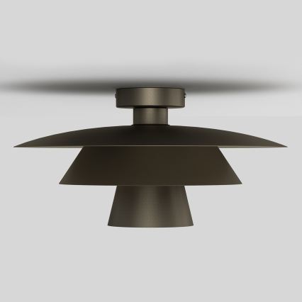 Oprawa sufitowa PLATO 1xE27/15W/230V śr. 32 cm antracyt