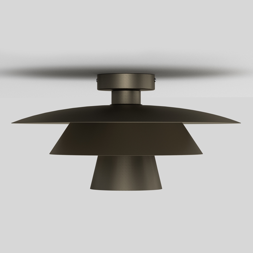 Oprawa sufitowa PLATO 1xE27/15W/230V śr. 32 cm antracyt
