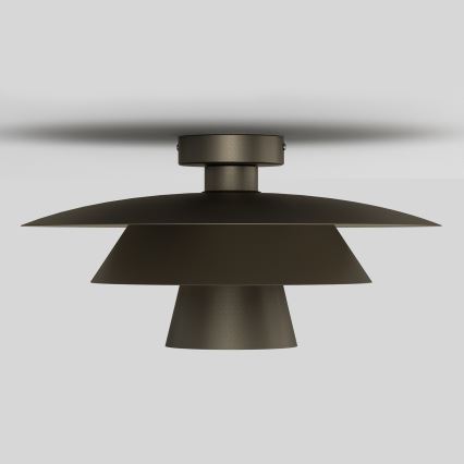 Oprawa sufitowa PLATO 1xE27/15W/230V śr. 38 cm antracyt