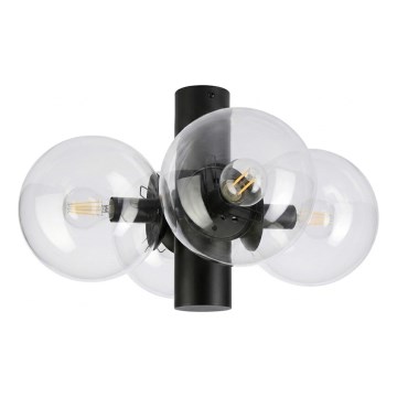 Oprawa sufitowa SFERIO 4xE14/5W/230V czarna/przezroczysta