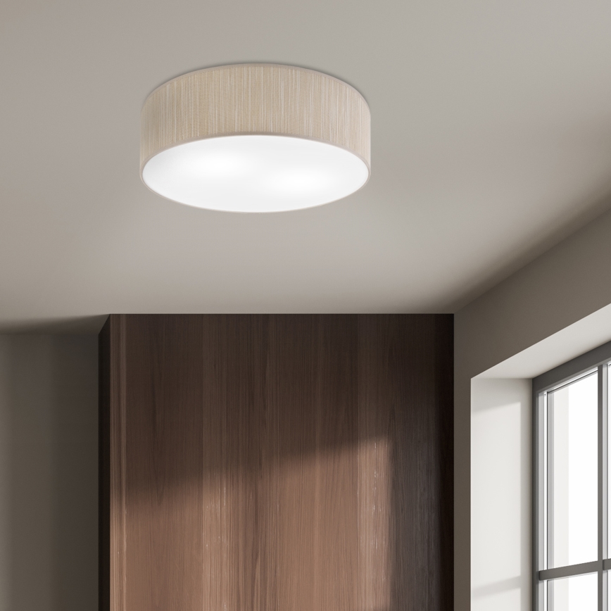 Oprawa sufitowa SIRJA 2xE27/15W/230V śr. 45 cm beżowa