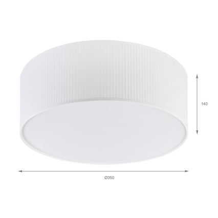 Oprawa sufitowa SIRJA PLISADO 2xE27/15W/230V Ø 35 cm biała