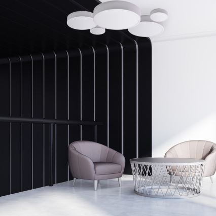 Oprawa sufitowa z czujnikiem ruchu i zmierzchu CLEO 1xE27/40W/230V Ø 20 cm biała