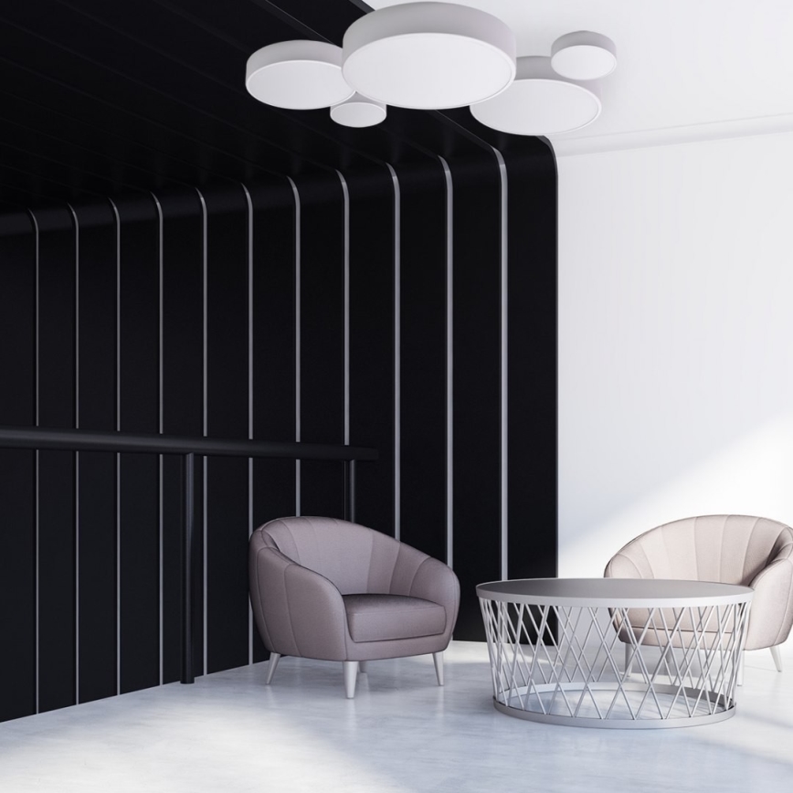 Oprawa sufitowa z czujnikiem ruchu i zmierzchu CLEO 1xE27/40W/230V Ø 20 cm biała