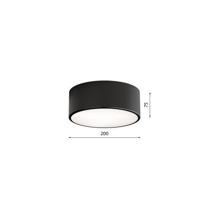 Oprawa sufitowa z czujnikiem CLEO 1xE27/40W/230V śr. 20 cm czarny