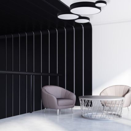 Oprawa sufitowa CLEO z czujnikiem ruchu i zmierzchu 1xE27/40W/230V, śr. 20 cm, czarna