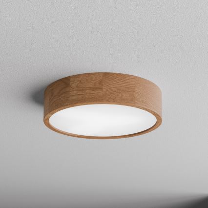 Lampa sufitowa z czujnikiem ruchu i zmierzchu CLEO 3xE27/24W/230V śr. 37,5 cm dąb