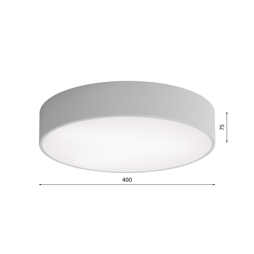 Lampa sufitowa z czujnikiem ruchu i zmierzchu CLEO 3xE27/24W/230V śr. 40 cm szara