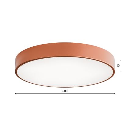Lampa sufitowa CLEO z czujnikiem ruchu i zmierzchu, 5×E27/24W/230V, średnica 60 cm, miedziana