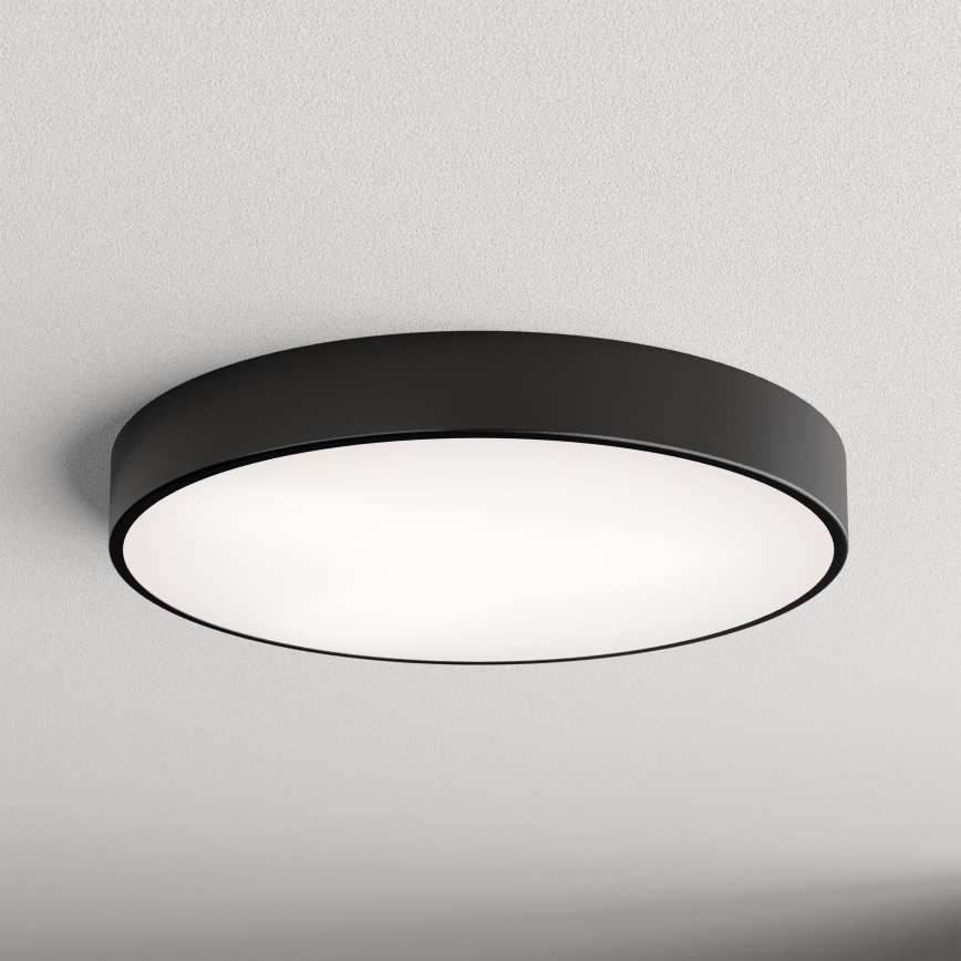 Lampa sufitowa z czujnikiem ruchu i zmierzchu CLEO 5xE27/24W/230V o średnicy 60 cm, czarna