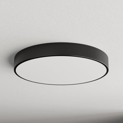 Lampa sufitowa z czujnikiem ruchu i zmierzchu CLEO 5xE27/24W/230V o średnicy 60 cm, czarna