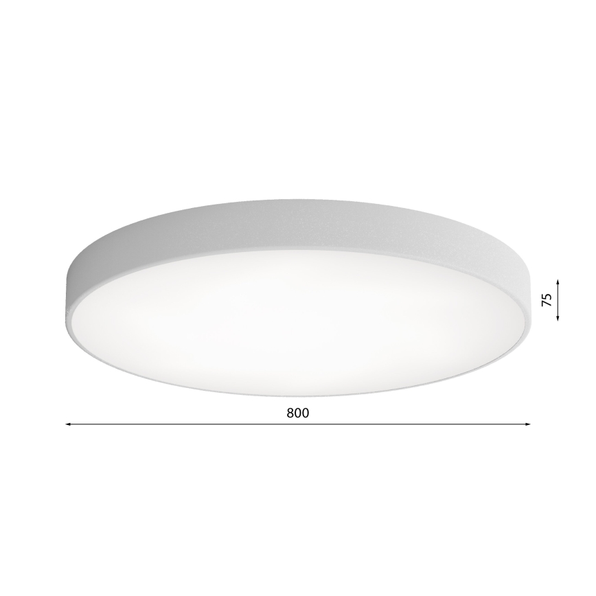 Lampa sufitowa z czujnikiem ruchu i zmierzchu CLEO 6xE27/24W/230V śr. 80 cm szara