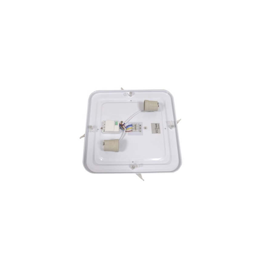 Oprawa sufitowa z czujnikiem WILTON 2xE27/60W/230V 33x33 cm antracyt