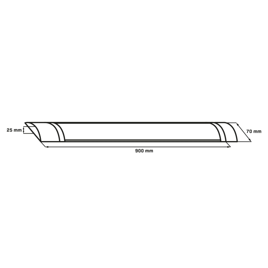Oprawa świetlówkowa LED/30W/230V 4000K 90 cm czarna