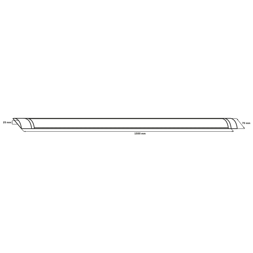 Oprawa świetlówkowa LED/50W/230V 4000K 150 cm czarna