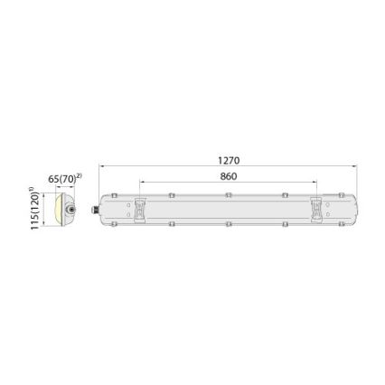 Oprawa świetlówkowa techniczna 2xG13/18W/230V IP65 1200mm