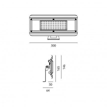 Oprawa techniczna LED 4 w 1 MULTILUXO LED/100W/230V 4000K IP65 30 cm
