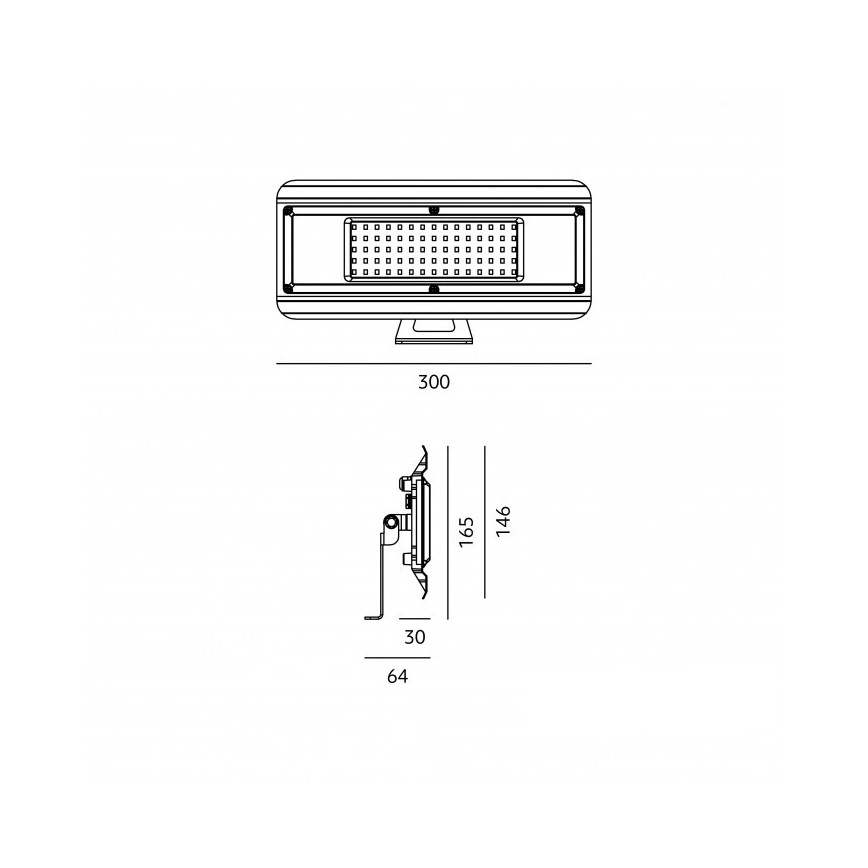 Oprawa techniczna LED 4 w 1 MULTILUXO LED/100W/230V 4000K IP65 30 cm
