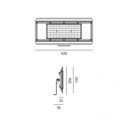 Oprawa techniczna LED 4 w 1 MULTILUXO LED/200W/230V 4000K IP65 42 cm
