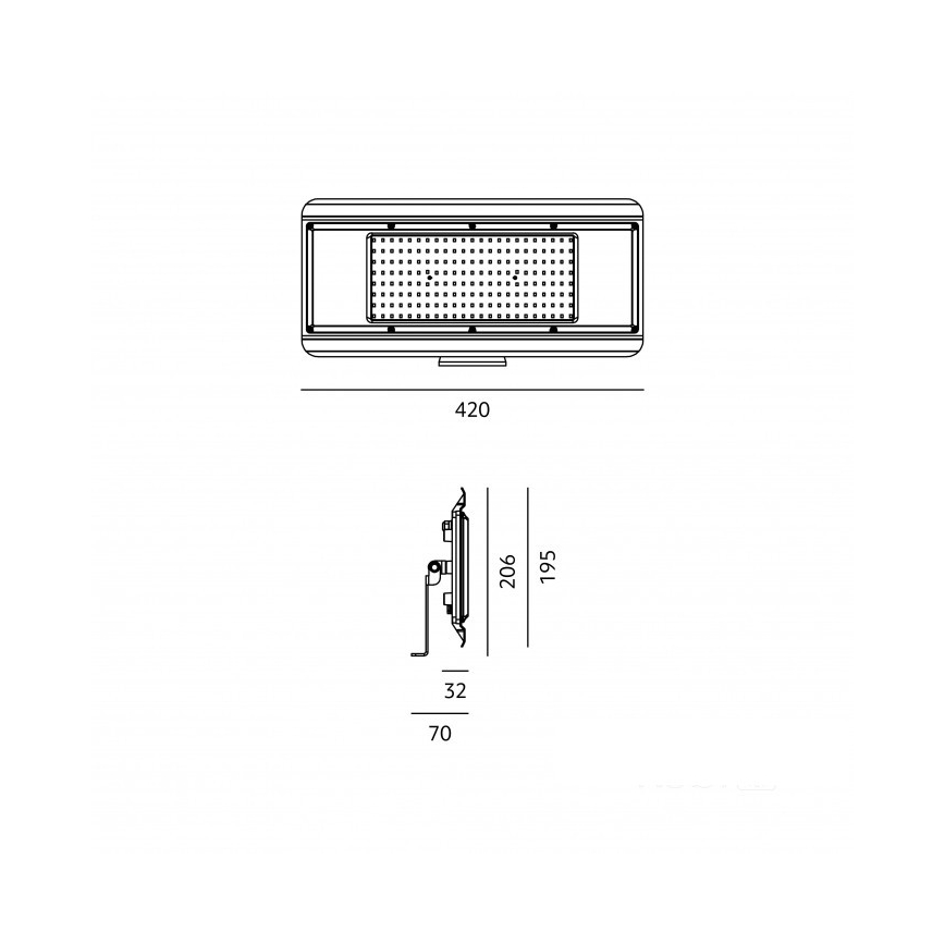 Oprawa techniczna LED 4 w 1 MULTILUXO LED/200W/230V 4000K IP65 42 cm