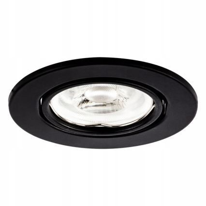 Oprawa wpuszczana 1xGU10/MR16/10W/230V śr. 9 cm czarna