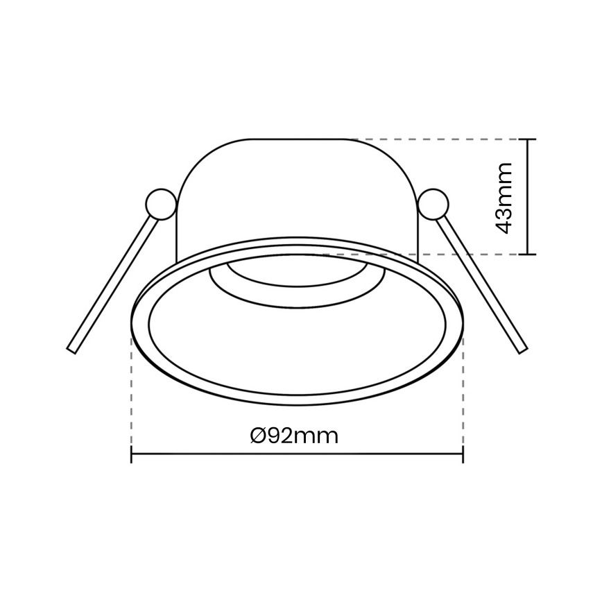 Oprawa wpuszczana EYE 1xGU10/25W/230V okrągły czarny