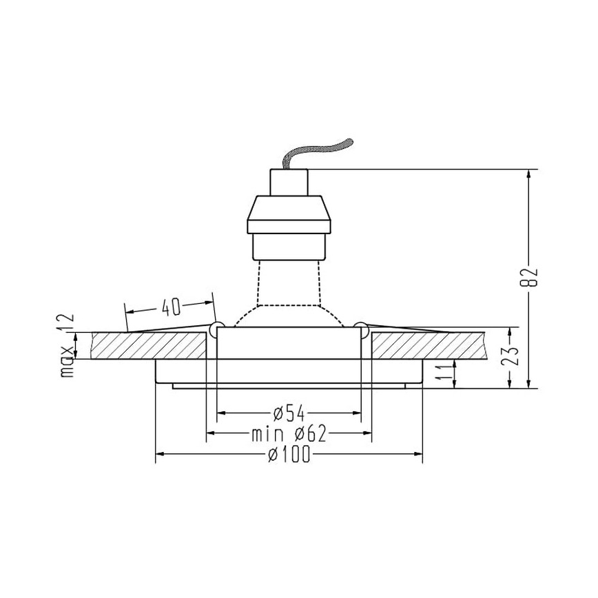 Oprawa wpuszczana EYE 1xGU10/35W/230V