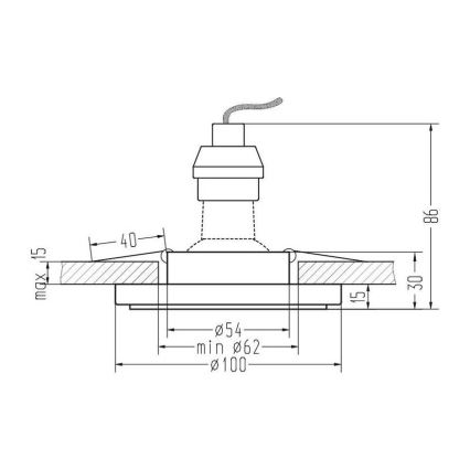 Oprawa wpuszczana EYE 1xGU10/35W/230V