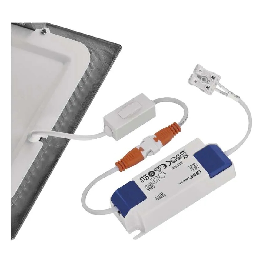 Oprawa wpuszczana LED NEXXO LED/18W/230V 3000/3500/4000K srebrna 22,5x22,5 cm