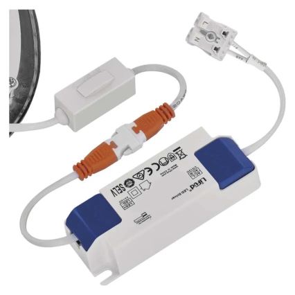 Oprawa wpuszczana LED NEXXO LED/18W/230V 3000/3500/4000K srebrna śr. 22,5 cm