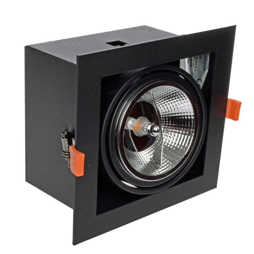 Oprawa wpuszczana PLAZA AR111 1xGU10/12W/230V czarny