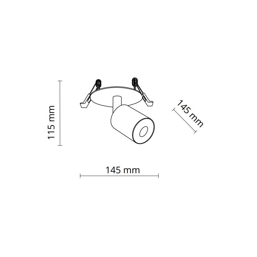Oprawa wpuszczana punktowa NEX 1xGU10/10W/230V biały