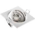 Oprawa wpuszczana sufitowa 1xGU10/MR16/10W/230V 9x9 cm biała