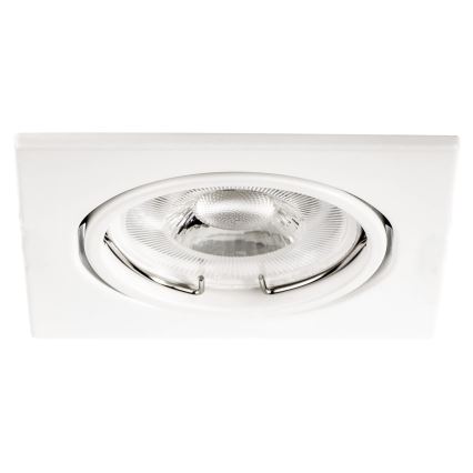 Oprawa wpuszczana sufitowa 1xGU10/MR16/10W/230V 9x9 cm biała