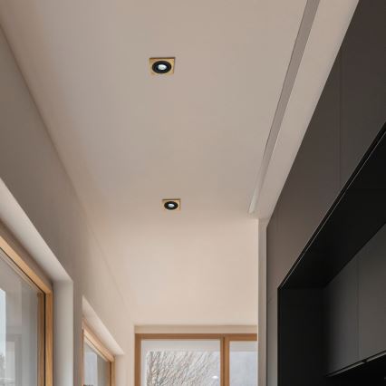Oprawa wpuszczana TOBBY 1xG9/20W/230V 11,5x11,5 cm dąb/czarny
