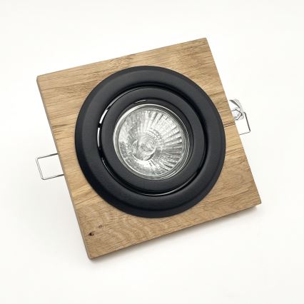 Oprawa wpuszczana TOBBY 1xG9/20W/230V 11,5x11,5 cm dąb/czarny