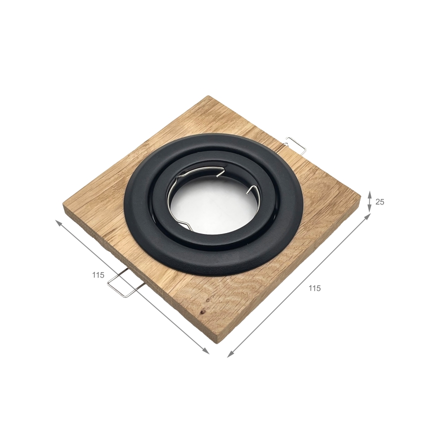 Oprawa wpuszczana TOBBY 1xG9/20W/230V 11,5x11,5 cm dąb/czarny