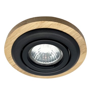 Oprawa wpuszczana TOBBY 1xG9/20W/230V śr. 11,5 cm dąb/czarny