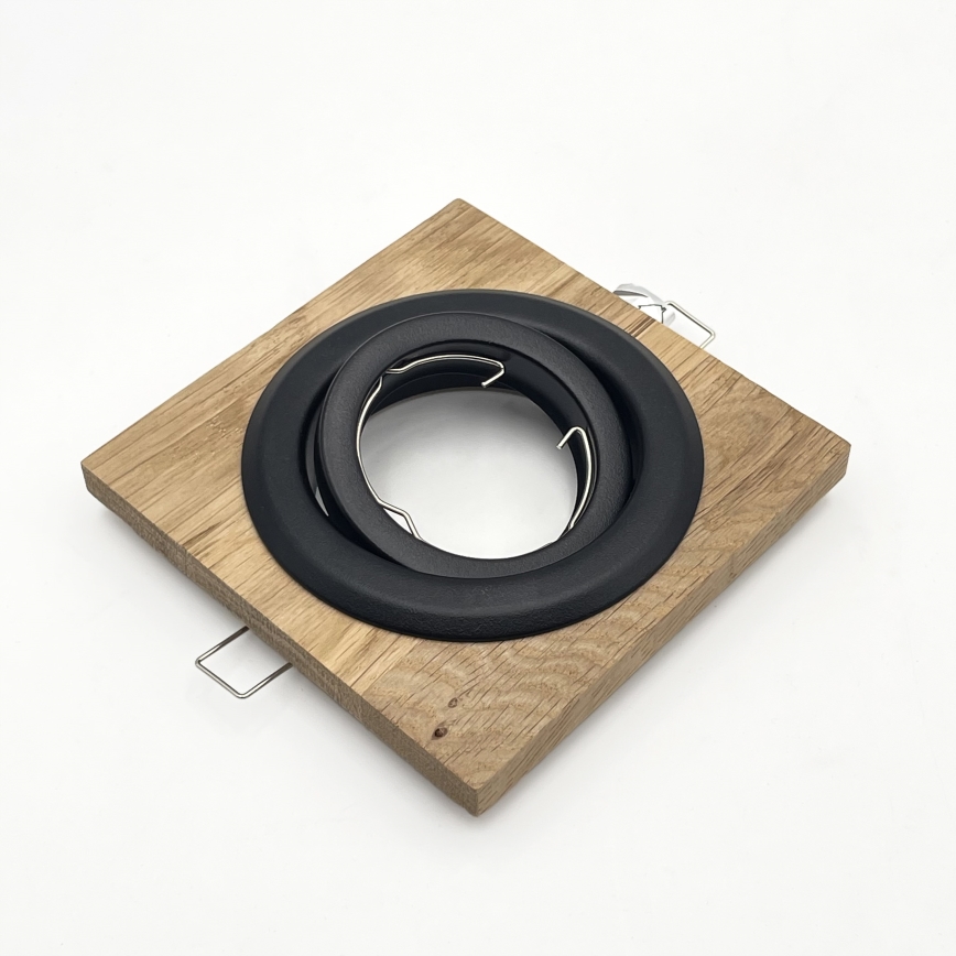 Oprawa wpuszczana TOBBY 1xGU10/20W/230V 11,5x11,5 cm dąb/czarny