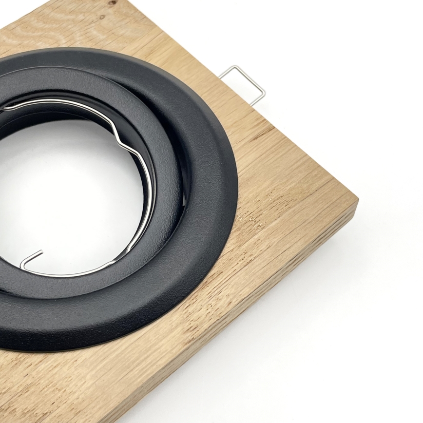 Oprawa wpuszczana TOBBY 1xGU10/20W/230V 11,5x11,5 cm dąb/czarny