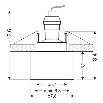 Oprawa wpuszczana TUBA 1xGU10/50W/230V